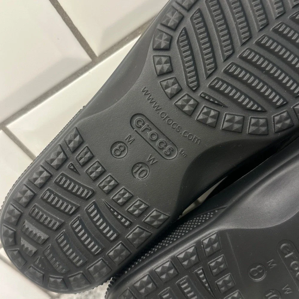 Crocs Womens 10 Baya II Flip Black Athletic Comfort Sandals 208192-001 Sporty‎